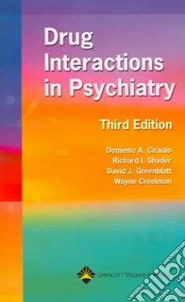 Drug Interactions in Psychiatry libro in lingua di Ciraulo Domenic A. (EDT), Greenblatt David J. (EDT), Shader Richard I. (EDT), Creelman Wayne L. M.D. (EDT)