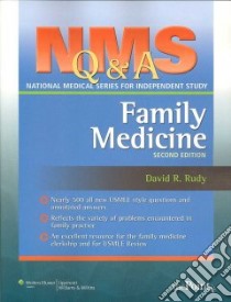 Nms Q & A Family Medicine libro in lingua di Rudy David R.