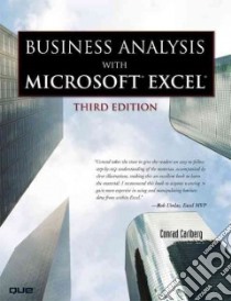 Business Analysis With Microsoft Excel libro in lingua di Carlberg Conrad