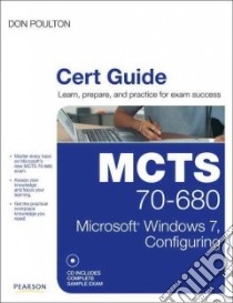 Mcts 70-680 Cert Guide libro in lingua di Poulton Don