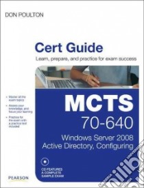 MCTS 70-640 Cert Guide libro in lingua di Poulton Don
