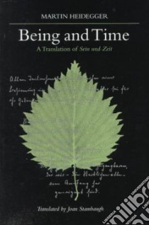 Being and Time libro in lingua di Heidegger Martin, Stambaugh Joan