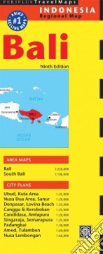 Periplus Travel Map Bali libro in lingua di Periplus Editions (COR)