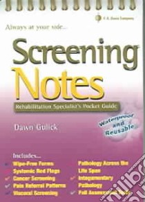 Screening Notes libro in lingua di Gulick Dawn Ph.D.