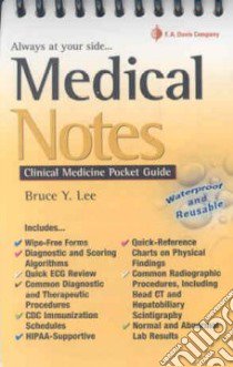 Medical Notes libro in lingua di Lee Bruce Y. M.D.