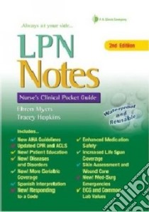 LPN Notes libro in lingua di Myers Ehren, Hopkins Tracey