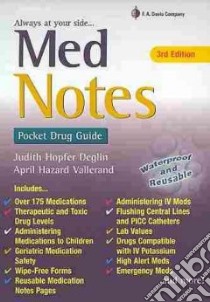 MedNotes libro in lingua di Deglin Judith Hopfer, Vallerand April Hazard