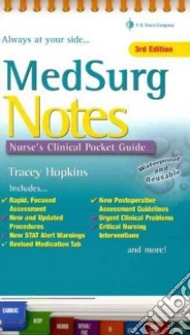 MedSurg Notes libro in lingua di Hopkins Tracey