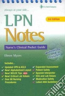 Lpn Notes libro in lingua di Myers Ehren RN