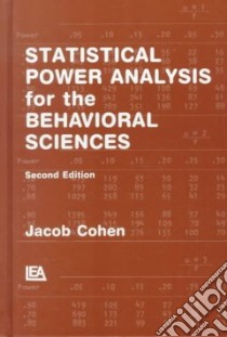Statistical Power Analysis libro in lingua di Cohen