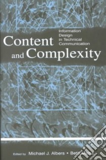 Content & Complexity libro in lingua di Albers Michael J. (EDT), Mazur Beth (EDT)