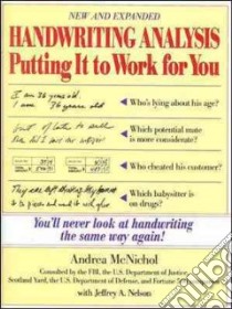 Handwriting Analysis libro in lingua di McNichol Andrea, Nelson Jeffrey A.