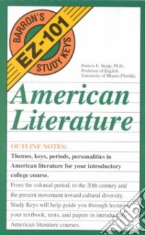American Literature libro in lingua di Skipp Frances E. Ph.d.