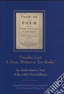 Paradise Lost libro in lingua di Shawcross John T., Lieb Michael