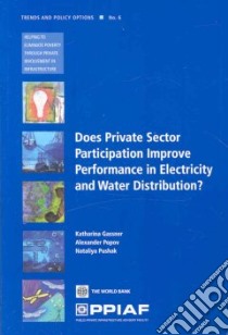 Does Private Sector Participation Improve Performance in Electricity and Water Distribution? libro in lingua di Gassner Katharina, Popov Alexander, Pushak Nataliya