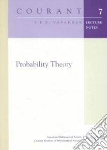 Probility Theory libro in lingua di Varadhan S. R. S.