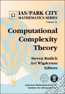 Computational Complexity Theory libro in lingua di Rudich Steven (EDT), Wigderson Avi (EDT)