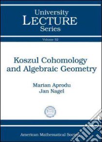 Koszul Cohomology and Algebraic Geometry libro in lingua di Aprodu Marian, Nagel Jan