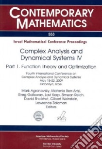 Complex Analysis and Dynamical Systems IV libro in lingua di Agranovsky Mark (EDT), Ben-Artzi Matania (EDT), Galloway Greg (EDT), Karp Levi (EDT), Reich Simeon (EDT)