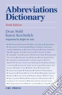 Abbreviations Dictionary libro in lingua di Stahl Dean A., De Sola Ralph, Kerchelich Karen