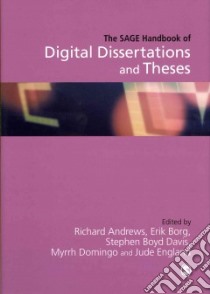 Sage Handbook of Digital Dissertations and Theses libro in lingua di Richard Andrews