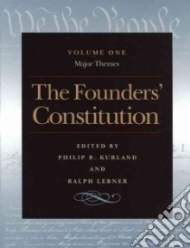 The Founders' Constitution libro in lingua di Kurland Philip B. (EDT), Lerner Ralph (EDT)