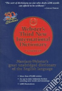 Webster's Third New International Dictionary libro in lingua di Gove Philip Babcock (EDT), Merriam-Webster (COR)