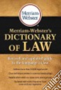 Merriam-Webster's Dictionary of Law libro in lingua di Merriam-Webster (COR)
