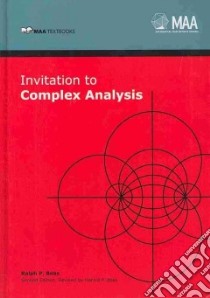 Invitation to Complex Analysis libro in lingua di Ralph P Boas