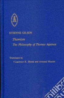 Thomism libro in lingua di Gilson Etienne, Thomisme Le (TRN)