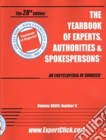 Yearbook of Experts, Authorities & Spokespersons libro in lingua di Davis Mitchell P. (EDT)