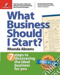 What Business Should I Start libro in lingua di Abrams Rhonda, Cook Scott (FRW)
