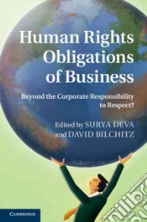 Human Rights Obligations of Business libro in lingua di Deva Surya (EDT), Bilchitz David (EDT)