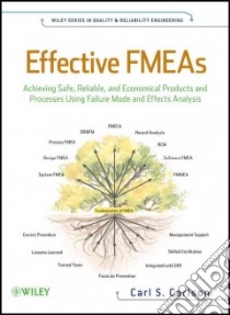 Effective FMEAs libro in lingua di Carlson Carl S.