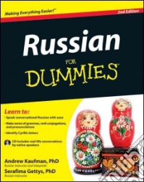Russian For Dummies libro in lingua di Kaufman Andrew, Gettys Serafima