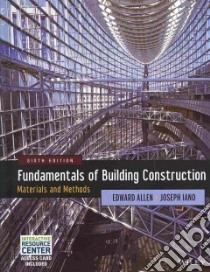 Fundamentals of Building Construction libro in lingua di Allen Edward, Iano Joseph