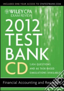 Wiley CPA Exam Review 2012 Test Bank CD libro in lingua di Not Available (NA)