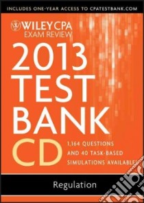 Wiley CPA Exam Review Test Bank 2013 libro in lingua di Not Available (NA)