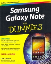 Samsung Galaxy Note for Dummies libro in lingua di Gookin Dan