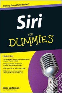 Siri for Dummies libro in lingua di Saltzman Marc