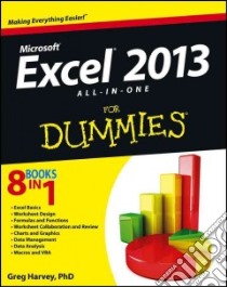 Excel 2013 All-In-One for Dummies libro in lingua di Harvey Greg