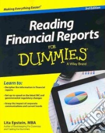 Reading Financial Reports for Dummies libro in lingua di Epstein Lita