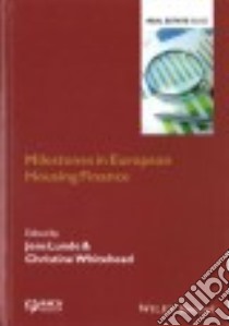 Milestones in European Housing Finance libro in lingua di Lunde Jens (EDT), Whitehead Christine (EDT)