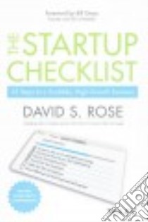 The Startup Checklist libro in lingua di Rose David S.