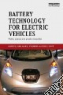 Battery Technology for Electric Vehicles libro in lingua di Link Albert N., O'Connor Alan C., Scott Troy J.