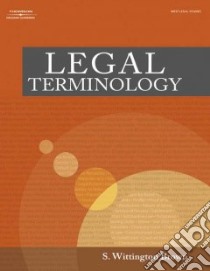 Legal Terminology libro in lingua di Brown S. Whittington
