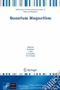 Quantum Magnetism libro in lingua di Barbara Bernard (EDT), Imry Yosef (EDT), Sawatzky G. (EDT), Stamp P. C. E. (EDT)