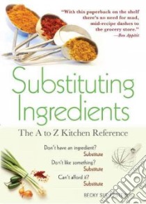 Substituting Ingredients libro in lingua di Epstein Becky Sue