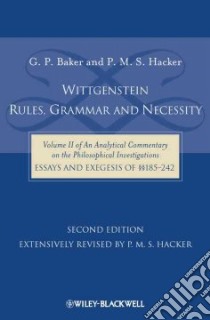 Wittgenstein libro in lingua di Baker G. P., Hacker P. M. S.