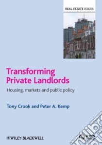 Transforming Private Landlords libro in lingua di Crook Tony, Kemp Peter A.
